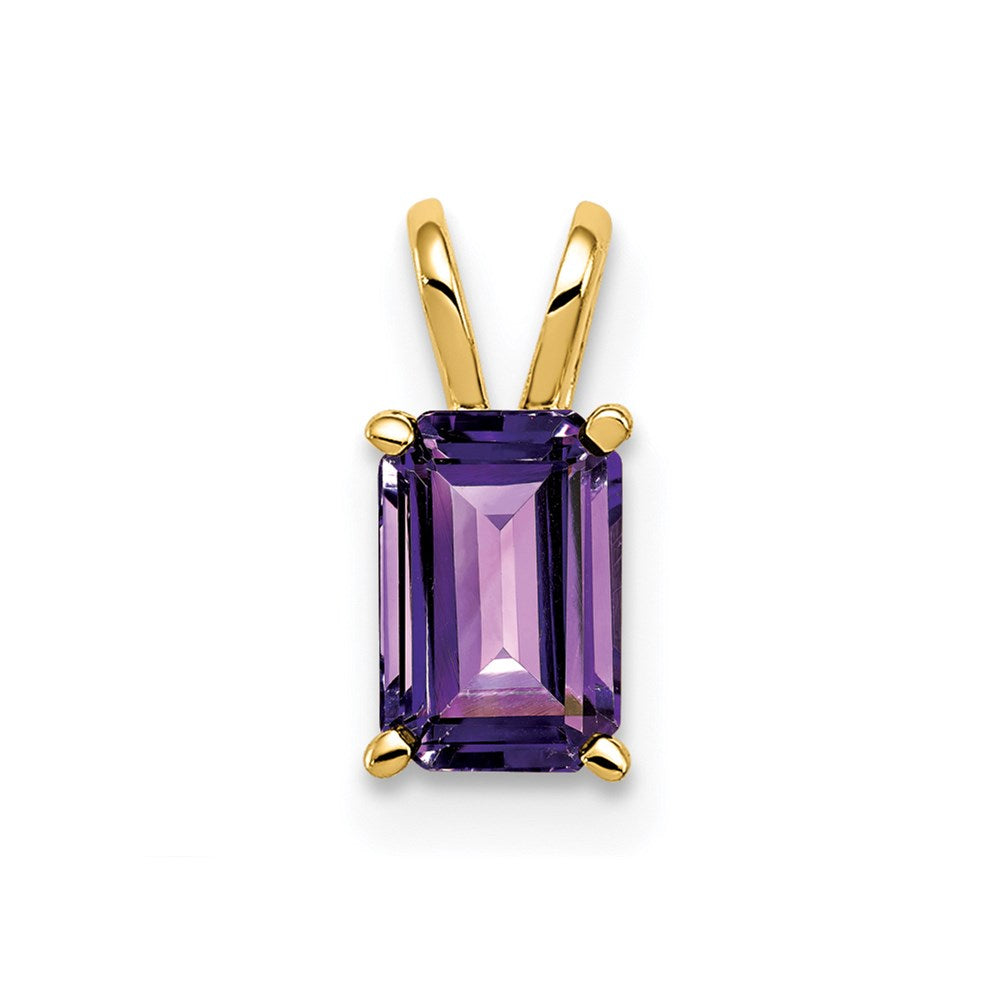 14k yellow gold amethyst pendant xp419am