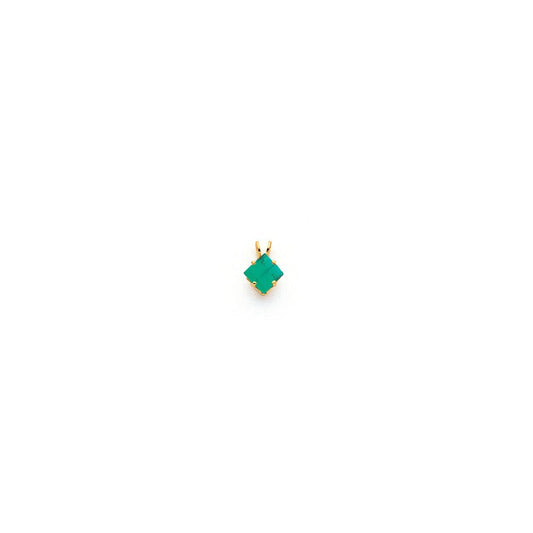 14k yellow gold 6mm princess cut mount st helens pendant xp432ms