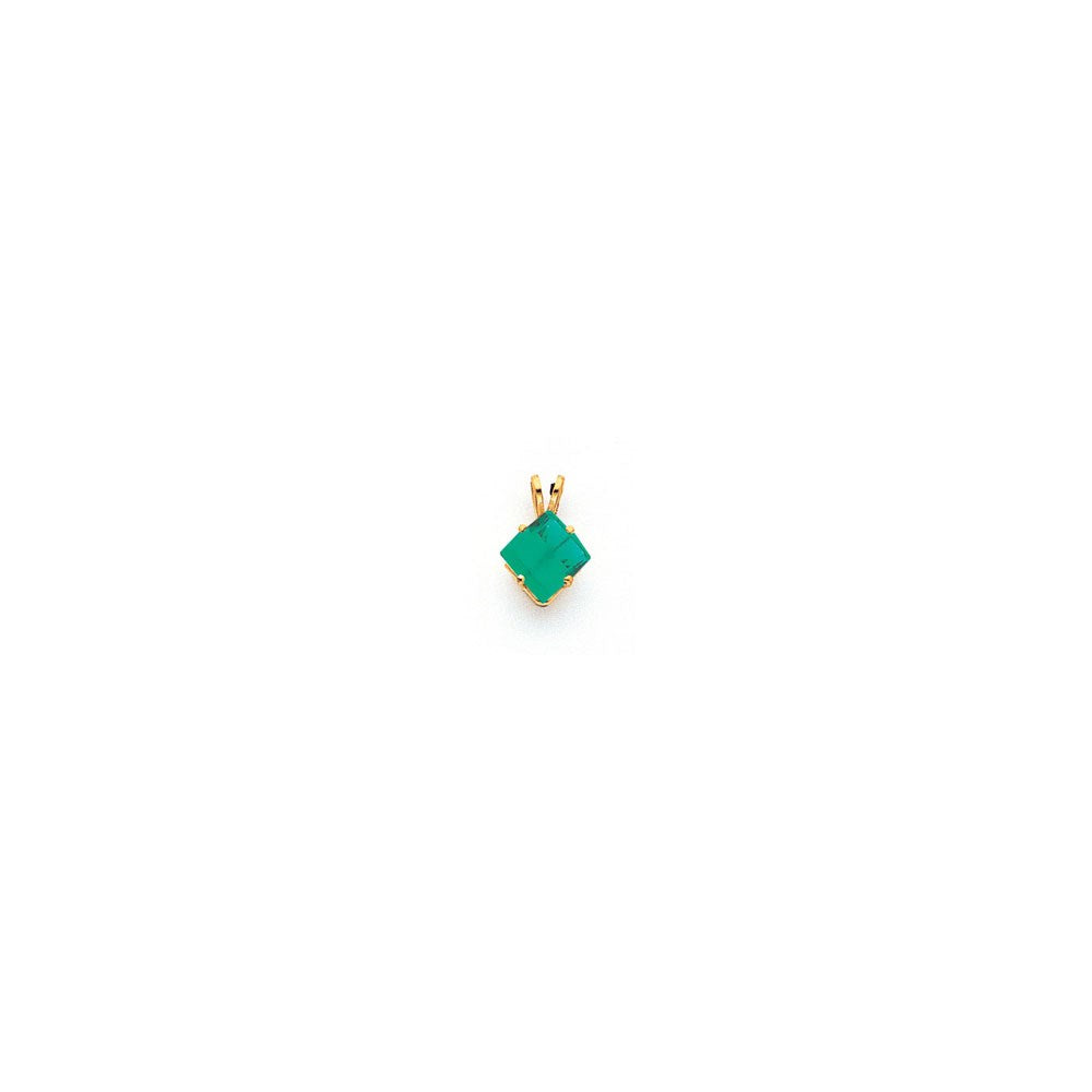 14k yellow gold 7mm princess cut mount st helens pendant xp433ms