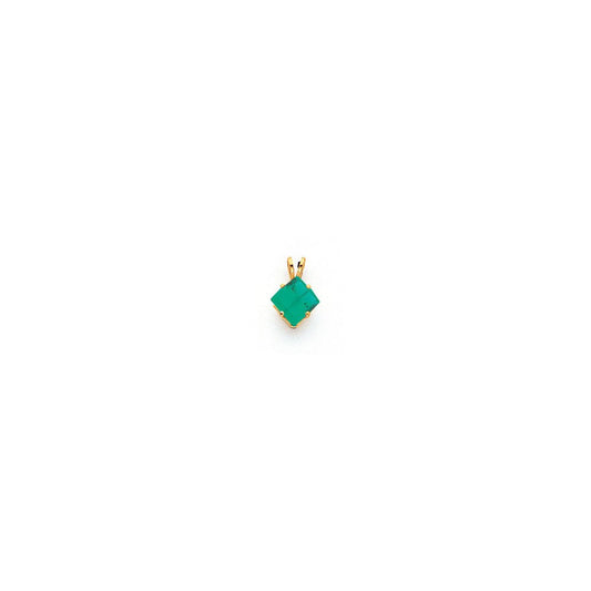 14k yellow gold 7mm princess cut mount st helens pendant xp433ms