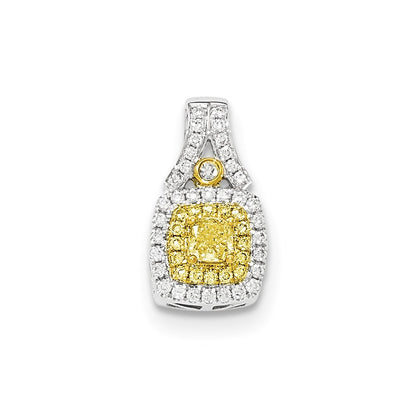 14k Two-tone Gold Fancy Yellow Diamond Pendant – goldia.co.uk