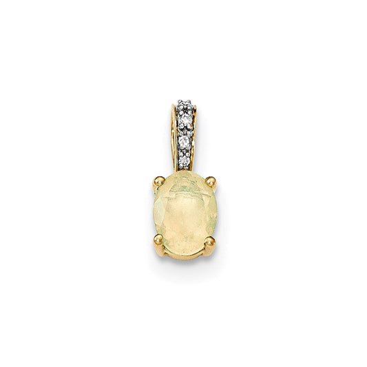 14k yellow gold oval australian opal real diamond pendant xp4654op aa