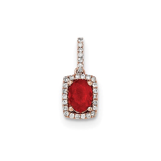 14k rose gold oval fire opal real diamond rectangle pendant xp4658op aa