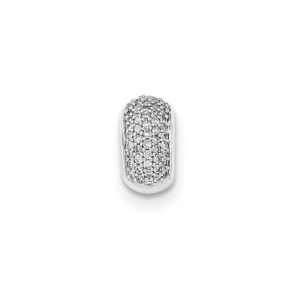 14k white gold real diamond chain slide xp4724aa