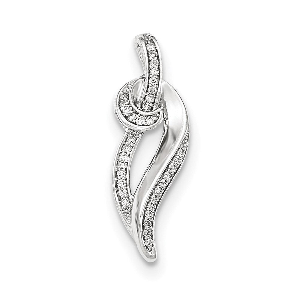 14k white gold real diamond chain slide xp4742aa