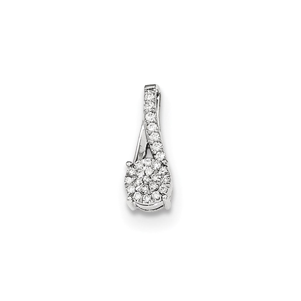 14k white gold real diamond chain slide xp4777aa