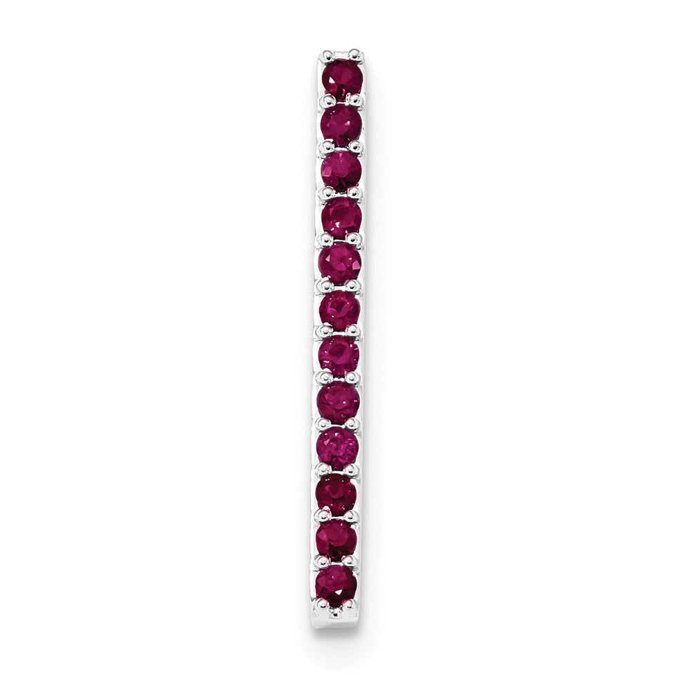 14k white gold ruby chain slide xp5073r