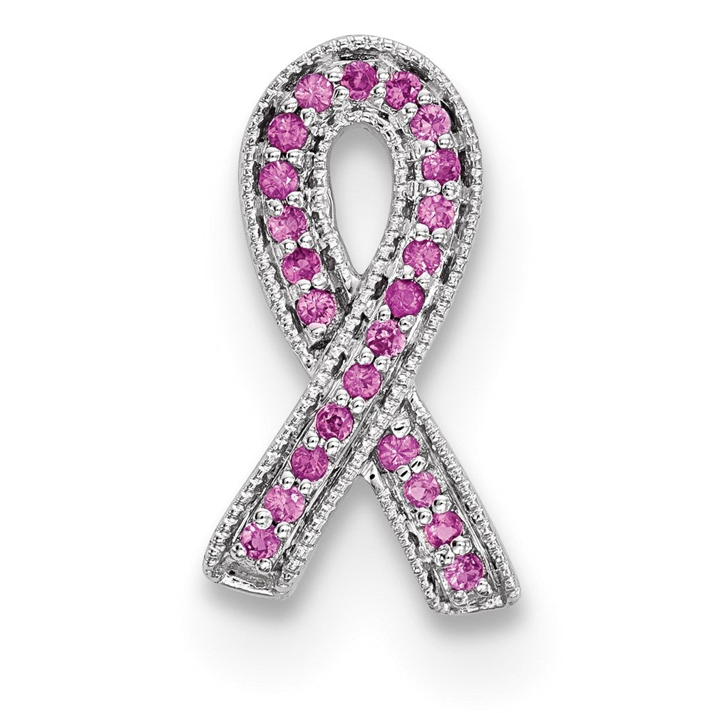 14k white gold pink sapphire pendant xp5290sp