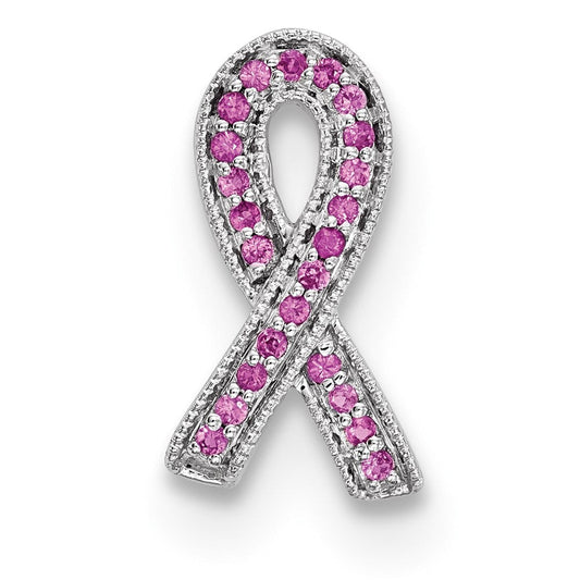 14k white gold pink sapphire pendant xp5290sp