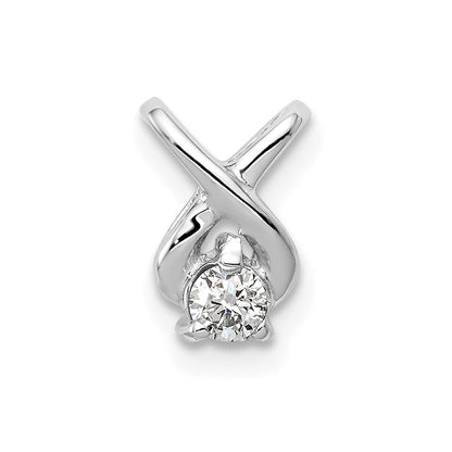 14k White Gold 2.9mm AAA Diamond Chain Slide