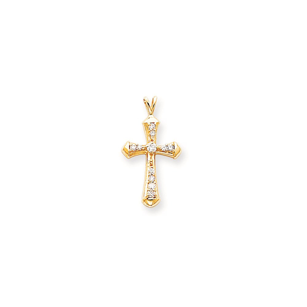 14k A Diamond cross pendant
