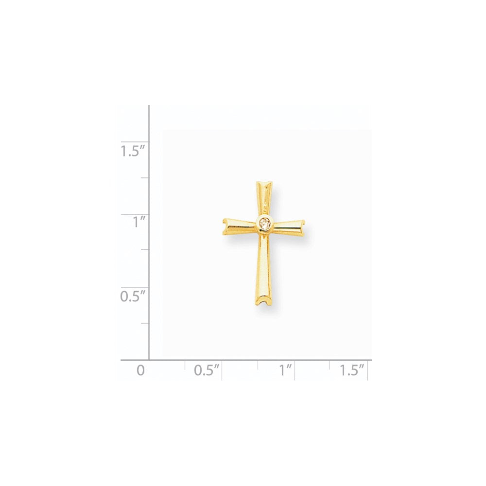 14k AAA Diamond cross pendant