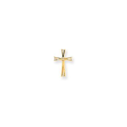 14k AAA Diamond cross pendant