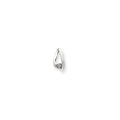 14k White Gold AAA Diamond chain slide