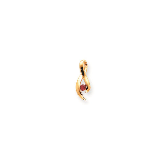 14k yellow gold ruby real diamond pendant xp950r