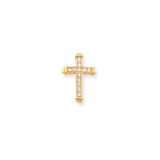 14k A Diamond cross pendant