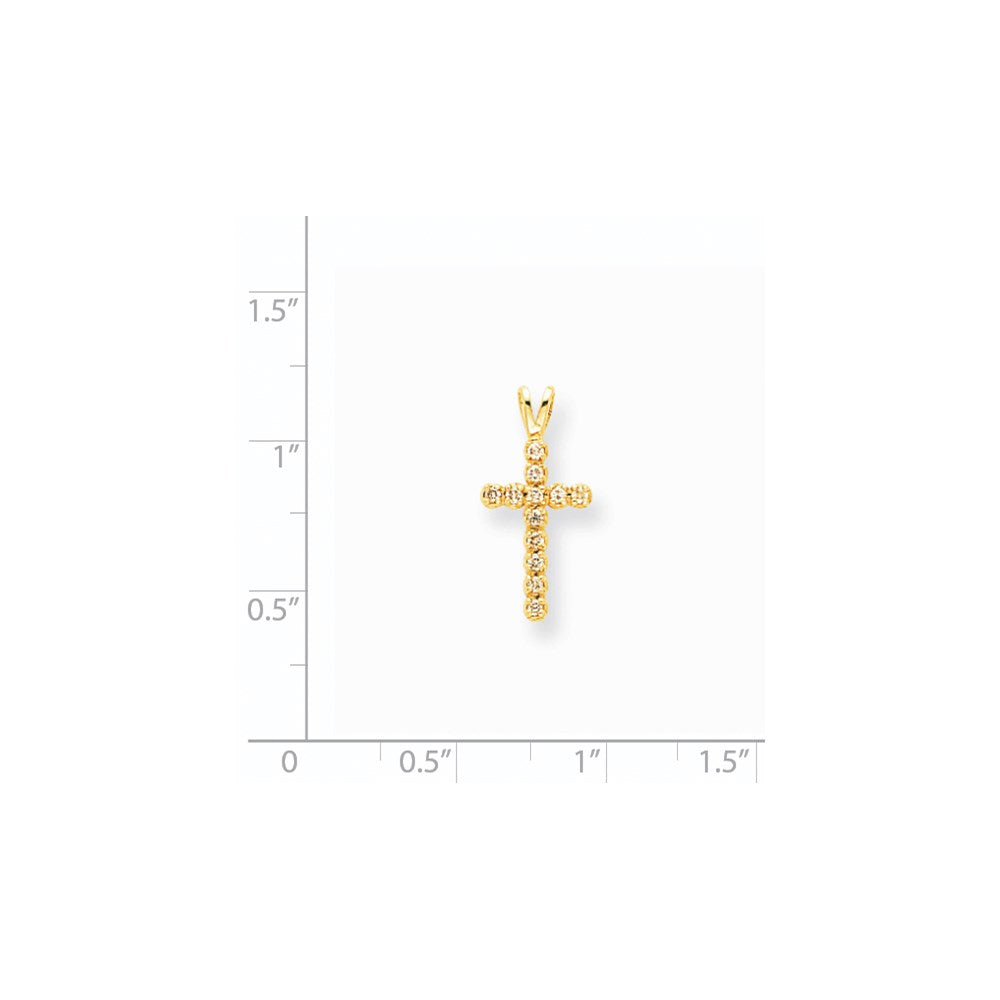 14k A Diamond cross pendant