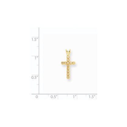 14k A Diamond cross pendant