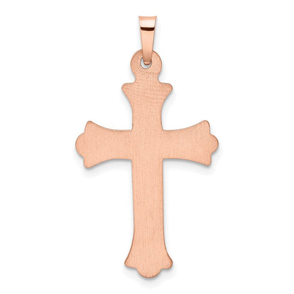 14k Two tone Diamond Cross Pendant
