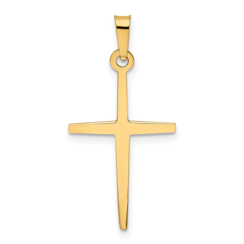 14k Yellow Gold Polished Latin Cross Pendant