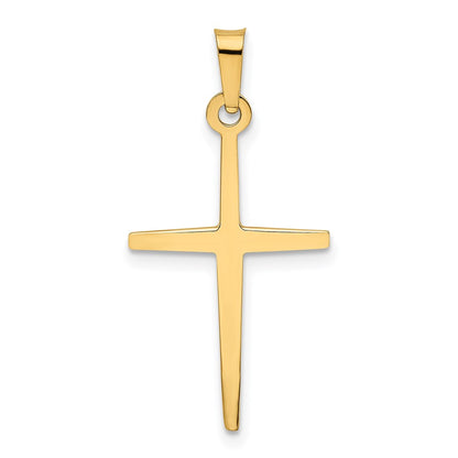 14k Yellow Gold Polished Latin Cross Pendant