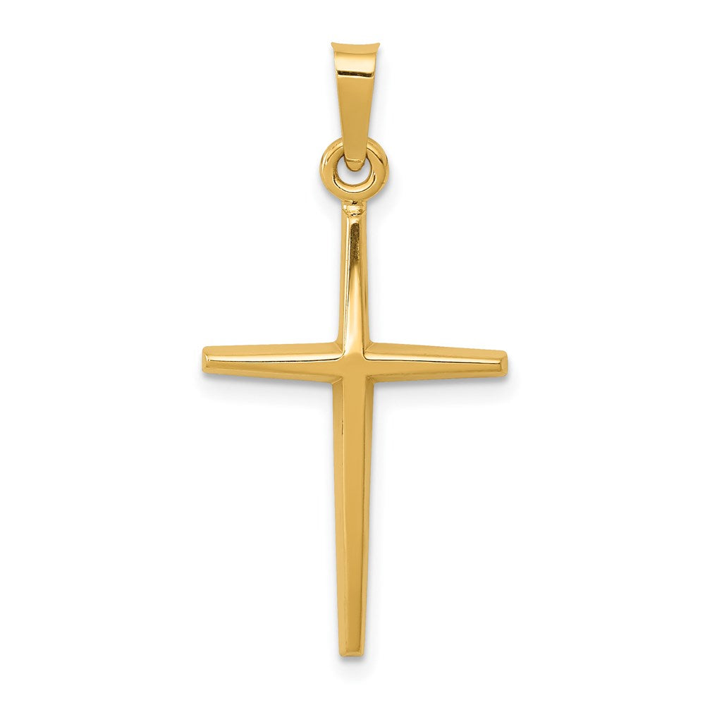 14k Yellow Gold Polished Latin Cross Pendant