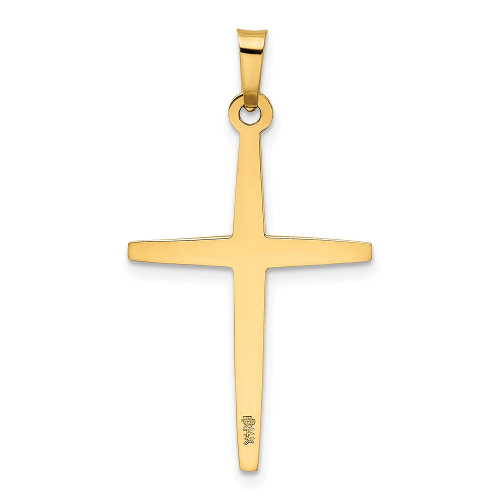 14k Yellow Gold Polished Latin Cross Pendant