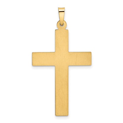 14k Yellow Gold Polished Cross Pendant