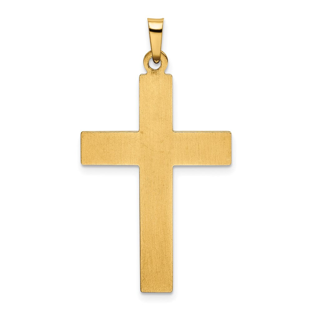 14k Yellow Gold Polished Cross Pendant