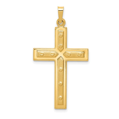 14k Yellow Gold Polished Cross Pendant
