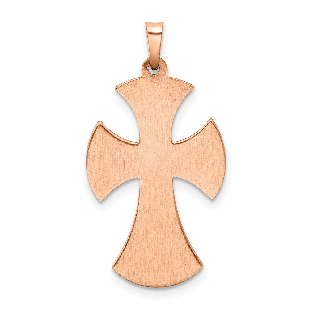 14k Yellow Gold Polished Cross Pendant