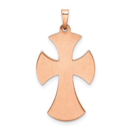 14k Yellow Gold Polished Cross Pendant