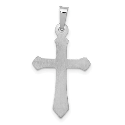 14k White Gold Polished Cross Pendant