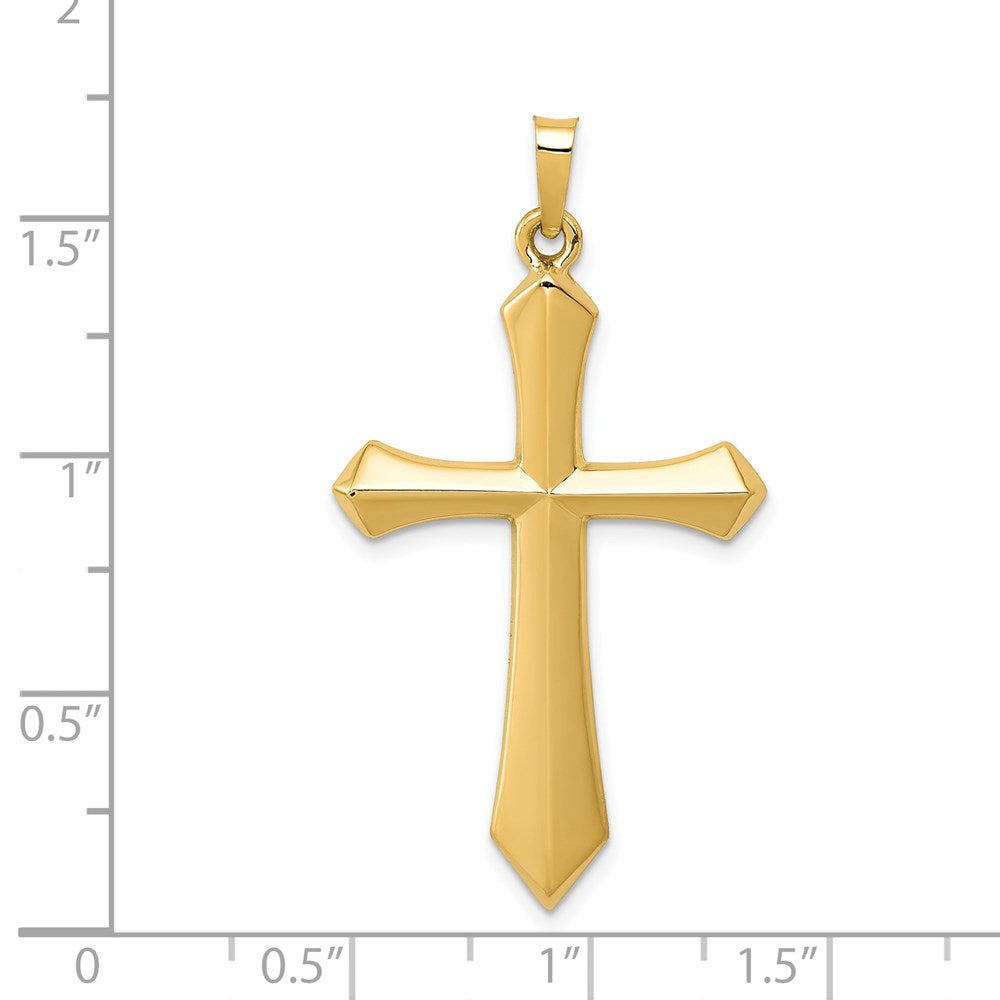 14k Yellow Gold Polished Passion Cross Pendant