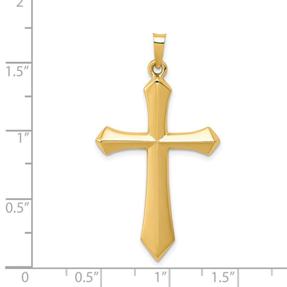 14k Yellow Gold Polished Passion Cross Pendant