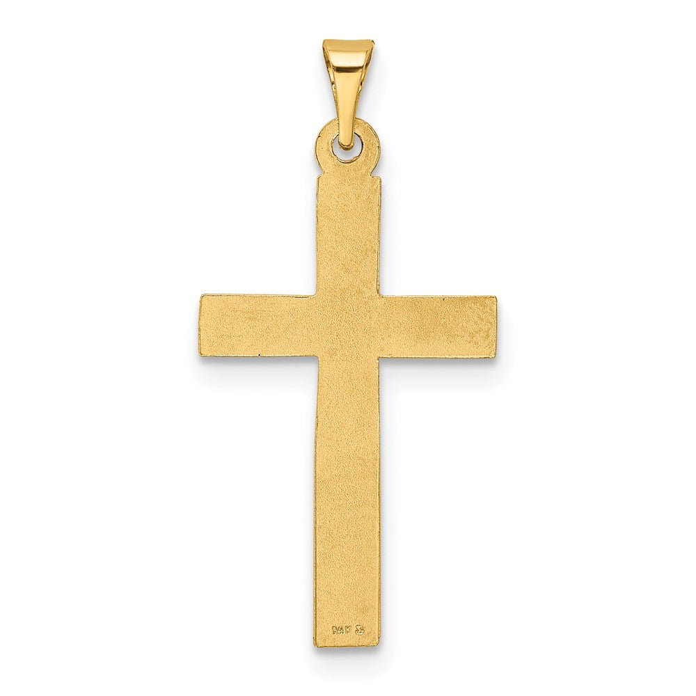 14k Yellow Gold Polished Latin Cross Pendant