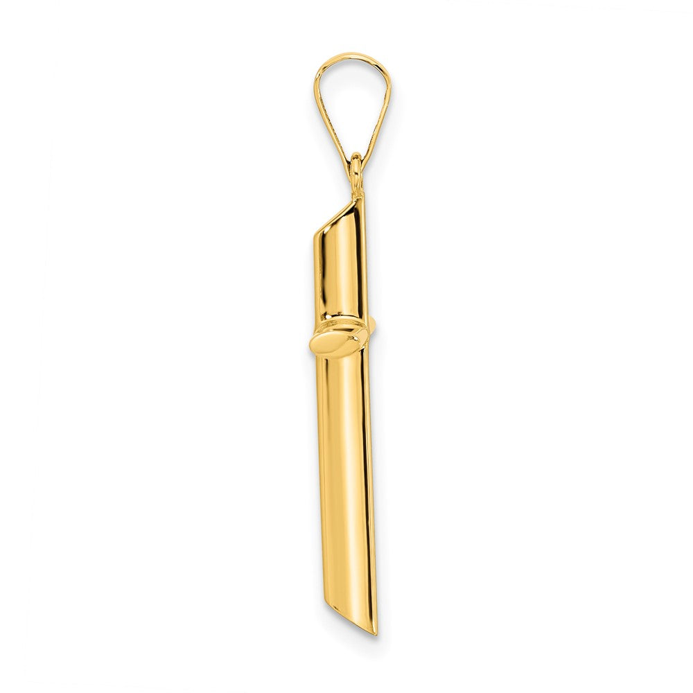 14k Yellow Gold Polished Cross Pendant