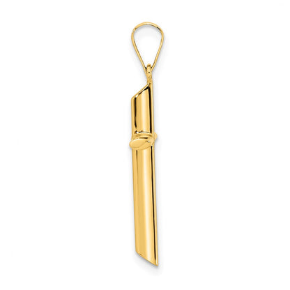 14k Yellow Gold Polished Cross Pendant