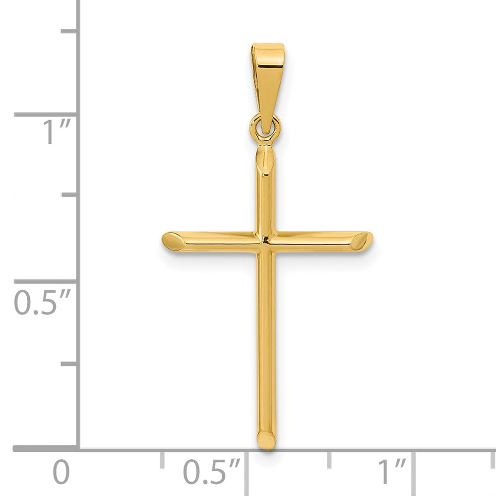 14k Yellow Gold Polished Cross Pendant
