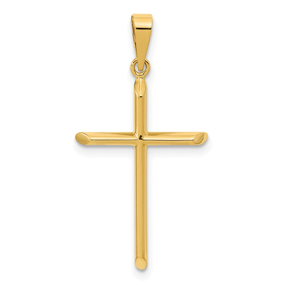 14k Yellow Gold Polished Cross Pendant