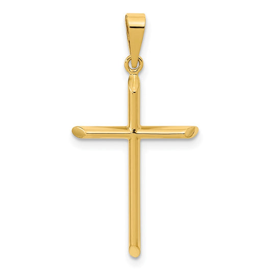 14k Yellow Gold Polished Cross Pendant