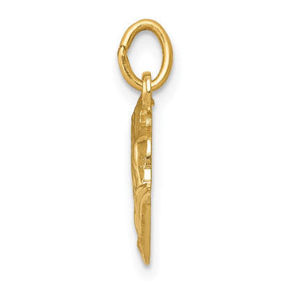14k Yellow Gold Praying Hands Charm