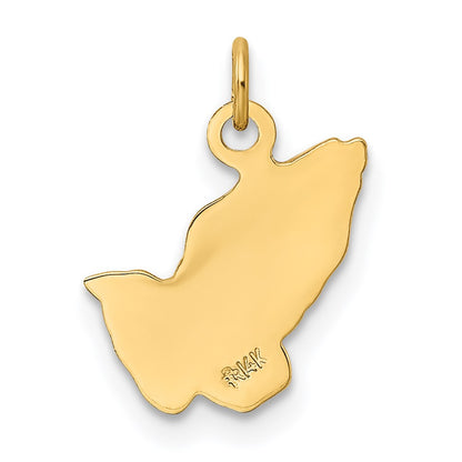 14k Yellow Gold Praying Hands Charm