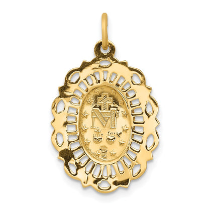 14k Yellow Gold Miraculous Medal Charm
