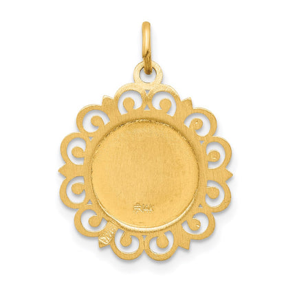 14k Yellow Gold Our Lady of Perpetual Help Medal Charm