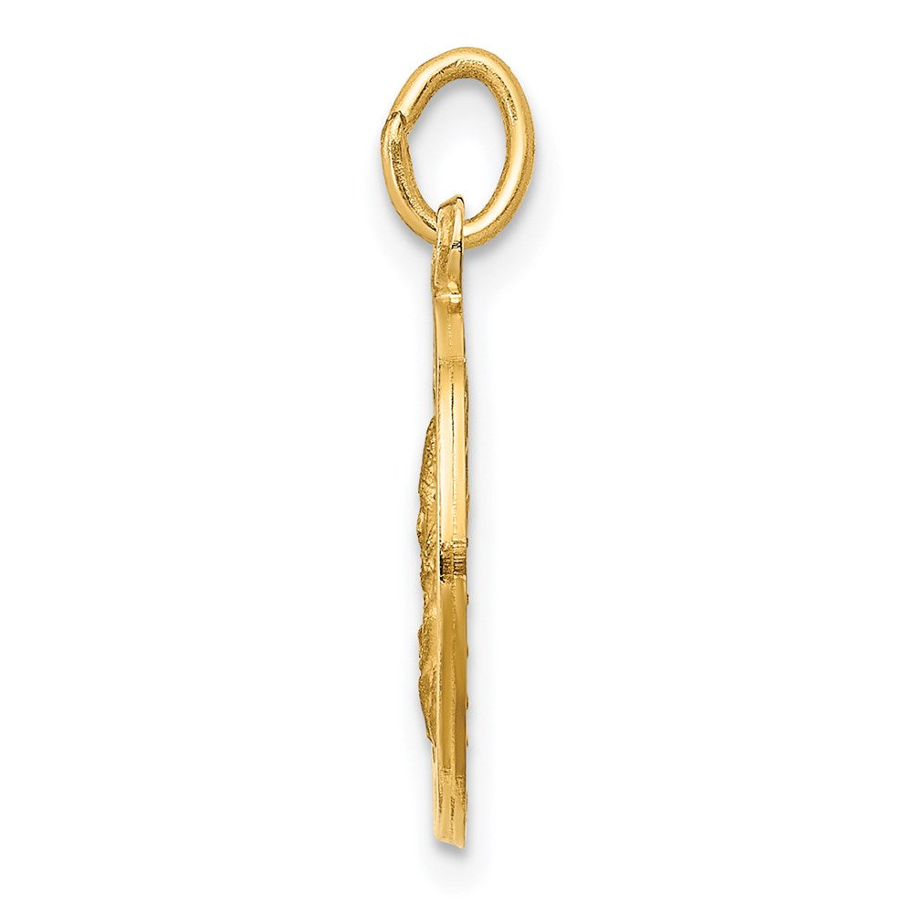 14k Yellow Gold Matka Boska Medal Charm