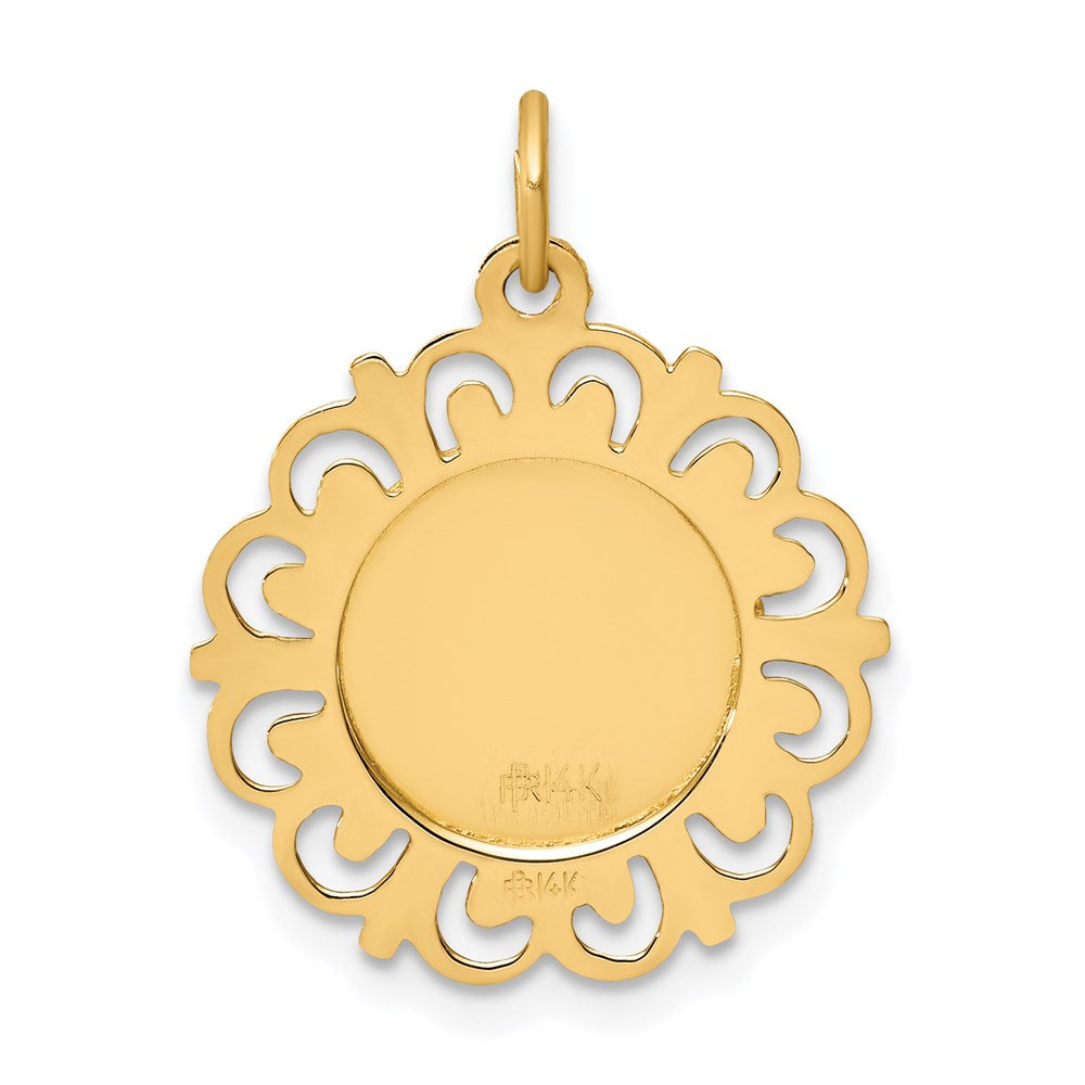 14k Yellow Gold Infant of Prague Medal Charm