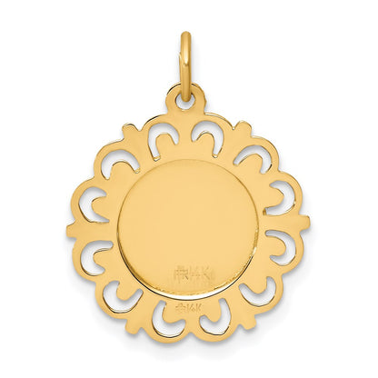 14k Yellow Gold Infant of Prague Medal Charm