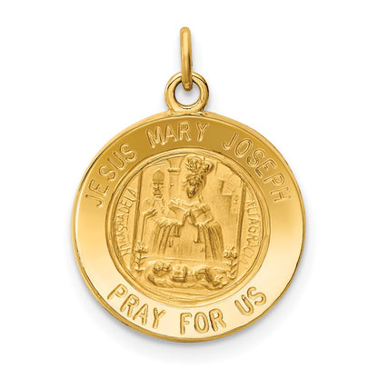 14k Yellow Gold Jesus Mary Joseph Medal Charm
