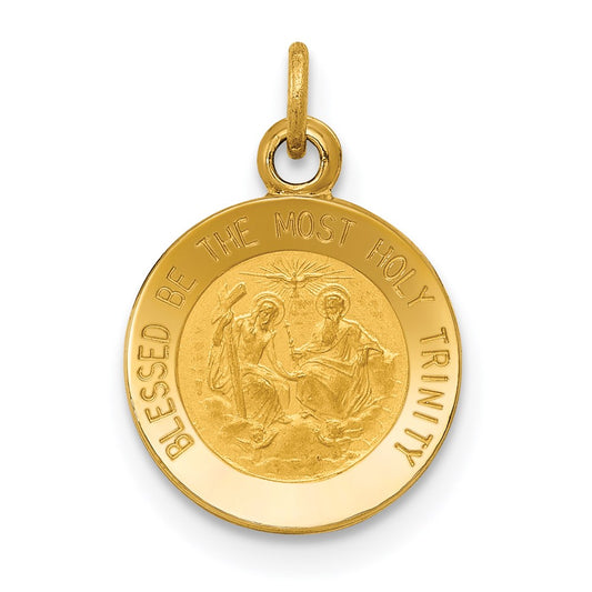14k Yellow Gold Holy Trinity Medal Charm
